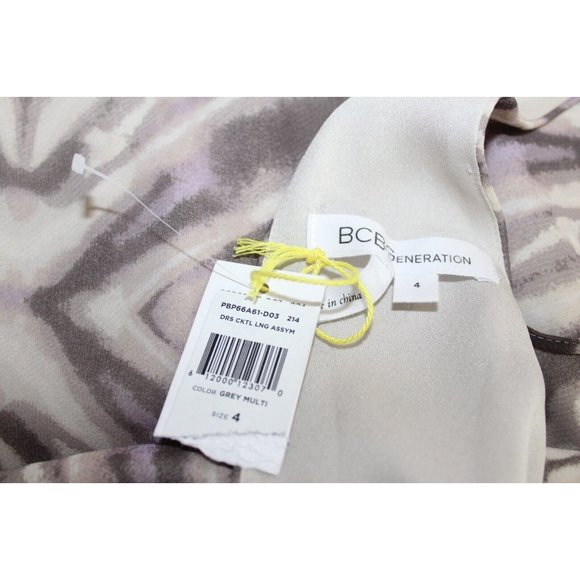 BCBGeneration Womens Grey Multicolor Strappy Sleeveless High Low Dress‎ 4 NWT - Picture 7 of 7